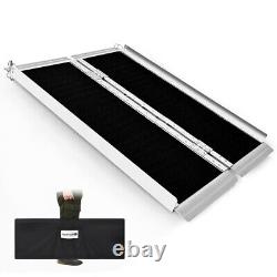 4FT Folding Aluminum Wheelchair Ramp Portable Mobility Scooter Non-Slip -600LBS