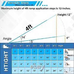 4FT Wheelchair Ramp Aluminum Folding Mobility Scooter Portable Non-Slip 600 LBS