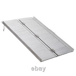 4FT Wheelchair Ramp Scooter Mobility Folding Ramps Compact & Portable Aluminum