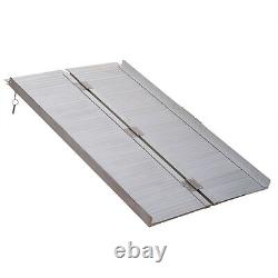 4FT Wheelchair Ramp Scooter Mobility Folding Ramps Compact & Portable Aluminum