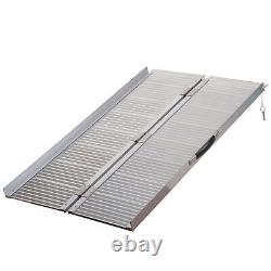 4FT Wheelchair Ramp Scooter Mobility Folding Ramps Compact & Portable Aluminum