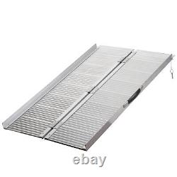 4FT Wheelchair Ramp Scooter Mobility Folding Ramps Compact & Portable Aluminum