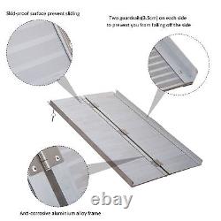 4FT Wheelchair Ramp Scooter Mobility Folding Ramps Compact & Portable Aluminum