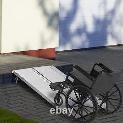 4FT Wheelchair Ramp Scooter Mobility Folding Ramps Compact & Portable Aluminum