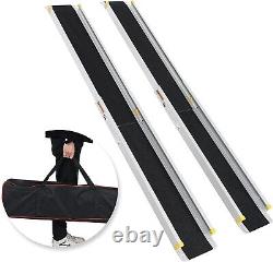 5FT Portable Wheelchair Ramp Folding Mobility Scooter Anti-Skid 600LBS Aluminum
