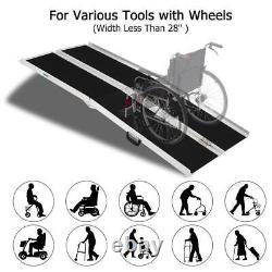 6' Aluminum Folding Loading Wheelchair Scooter Mobility Ramp Portable Non-Slip