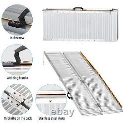 6' Multi-folding Aluminum Wheelchair Loading Ramp portable foot 5 7 scooter