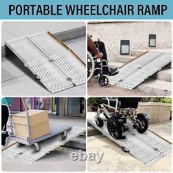 6' Multi-folding Aluminum Wheelchair Loading Ramp portable foot 5 7 scooter