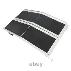 600LBS Aluminum Multi-Folding Wheelchair Ramp Scooter Mobility Portable Ramp