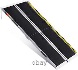 6FT Aluminum Multi-Folding Wheelchair Ramp Scooter Mobility Portable Ramp 600 lb