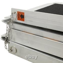 6FT Non-Skid Foldable Portable Wheelchair Ramp Scooter Mobility Aluminium