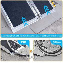 6ft Aluminum Multi-Folding Wheelchair Ramp Scooter Mobility Portable Ramp