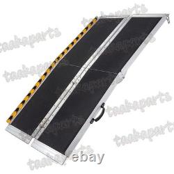 6ft Folding Aluminum Wheelchair Ramp Portable Mobility Scooter Non-Slip 600LBS