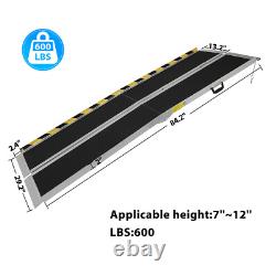 7 FT Titan Ramps Portable Non-Slip Aluminum Folding Handicap Ramp Scooter Ramp