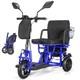 700w 3-wheels Portable Double Motor Folding Blue Electric Power Mobility Scooter