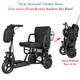 700w 3-wheels Portable Double Motor Folding Electric Power Mobility Scooter