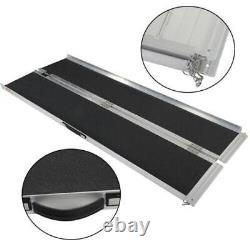 72 Aluminum Folding Portable Scooters Threshold Access Wheelchair Non-Slip Ramp