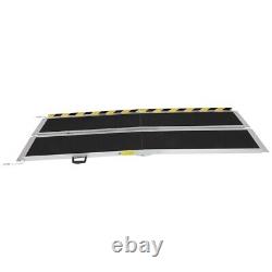 7FT Non-Slip Aluminum Folding Handicap Ramp Scooter Ramp Portable