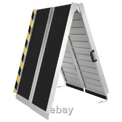 7FT Non-Slip Aluminum Folding Handicap Ramp Scooter Ramp Portable