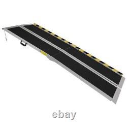 7FT Portable Non-Slip Aluminum Folding Handicap Ramp Scooter Ramp New