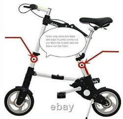 8 Folding Bicycle Scooter Black Light Mini Portable Pedal Ultralight Smallest