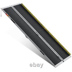 8 ft Folding Aluminum Wheelchair Ramp Portable Mobility Scooter Carrier