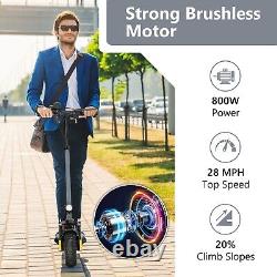 800W Electric Scooter Adults Commuting E-Scooter 10 Inch Tires 45KM/H Max Speed