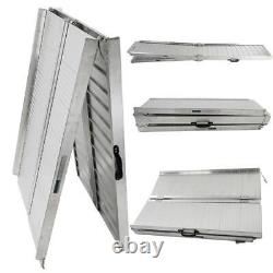 84 Aluminum briefcase Portable Scooter Folding Carrier Wheelchair Silver Ramp