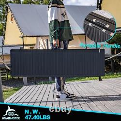 8FT Aluminum Multi-Folding Wheelchair Scooter Mobility Ramp Portable Non-Slip