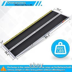 8ft Aluminum Multi-Folding Wheelchair Scooter Mobility Ramp Portable Non-Slip