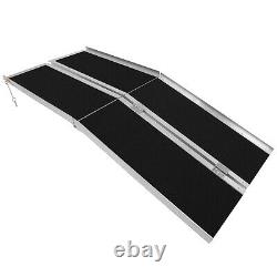 8ft Folding Aluminum Wheelchair Ramp Portable Mobility Scooter Carrier