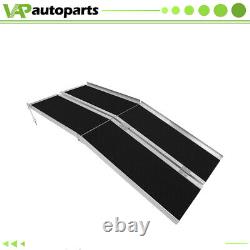 8ft Folding Aluminum Wheelchair Ramp Portable Mobility Scooter Carrier New