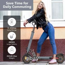 AOKDA Adult Foldable Electric Scooter 10Ah Safe Urban Commuter Long Range 800W