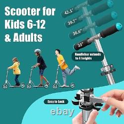 Adjustable Scooter for Kids 6-12 & Adults Lightweight, Foldable & Versatile