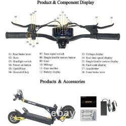 Adult Electric Scooter 1200X2 37 Miles Long Range Folding Scooter Urban Commuter
