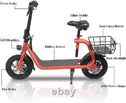 Adult Electric Scooter Foldable E Scooter with Seat 450W Commuter E-Scooter