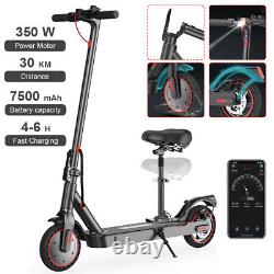 Adult Electric Scooter with Seat 350W E-Scooter 30KM Long Range Fast Speed 7.5Ah