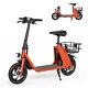 Adults Electric Scooter Foldable E Scooter With Seat 450w Commuter E-scooter Red