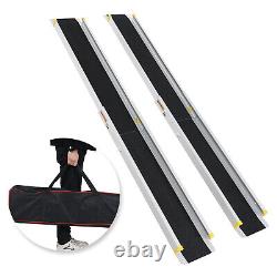 Aluminum Non-Skid Wheelchairs Scooter Mobility Ramp Portable Folding 600lbs 5ft