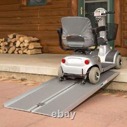 Aluminum Portable 4' Folding Mobility Wheelchair Scooter Ramp