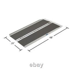 Aluminum Portable 4' Folding Mobility Wheelchair Scooter Ramp