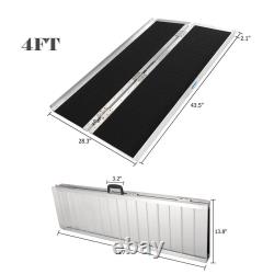 Aluminum Wheelchair Ramp Fold Portable Mobility Handicap Suitcase Threshold