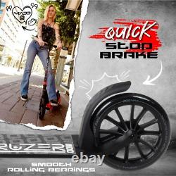 BLACK Commuter Kick Scooter Folding Height Adjustable for Teens & Adults GIFT