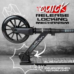 BLACK Commuter Kick Scooter Folding Height Adjustable for Teens & Adults GIFT