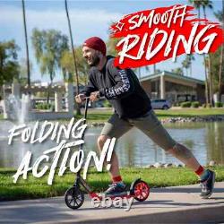 BLACK Commuter Kick Scooter Folding Height Adjustable for Teens & Adults GIFT
