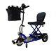 Blue Enhance Mobility Triaxe Cruze Foldable Portable Electric Travel Scooter