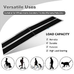 CARSTY 120 Folding Wheelchair Ramp Aluminum Portable Mobility Scooter 600 LB