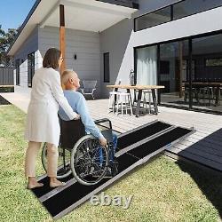 CARSTY 120 Folding Wheelchair Ramp Aluminum Portable Mobility Scooter 600 LB