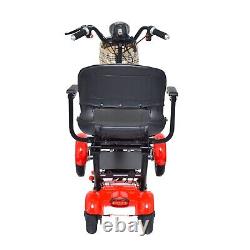 Compact Power Electric Scooter with Wide Seat and Adjustable Speed Red Color