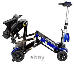 Drive Medical ZooMe Auto-Flex Folding Travel Scooter 16 Folding Seat Blue NEW